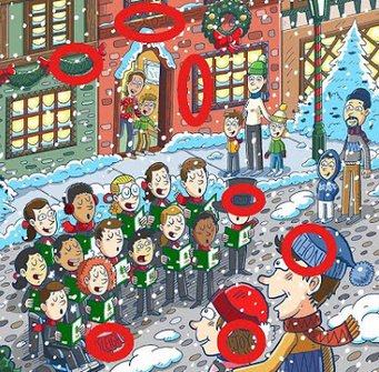 Can you find 7 hidden words in this Xmas image answer