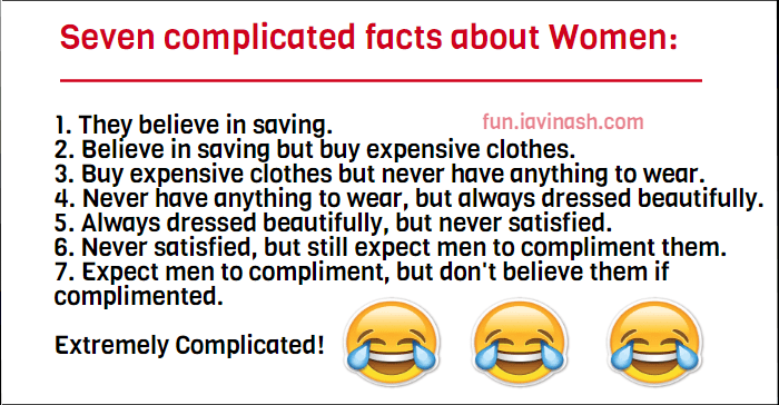 Seven complicated facts about Women #Funny
