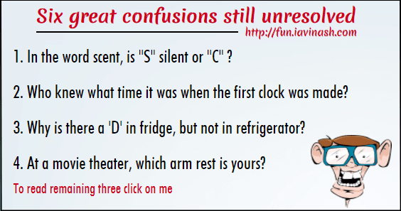 Six great confusions still unresolved