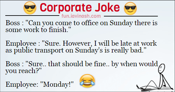 Boss, Employee Funny Corporate Joke