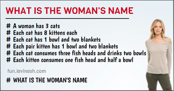 what is the womans name puzzle answer